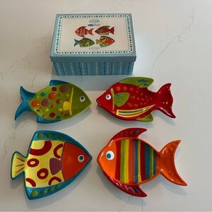 Colorful Fish-Shaped Plates Set